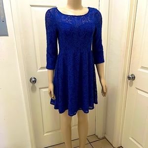 Free People Blue Lace Dress